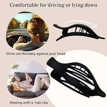 8 Pack French Flat Hair Clips for Women – Large Matte No-Slip Claw Barrettes for Thick & Thin Hair, Strong Hold Styling Accessories